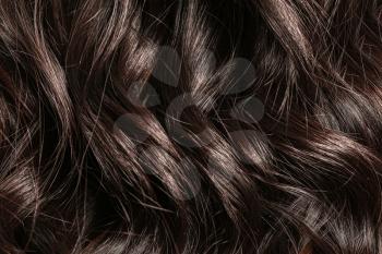 Beautiful long curly hair as background�