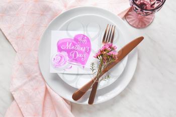 Beautiful table setting for Mother's Day celebration�