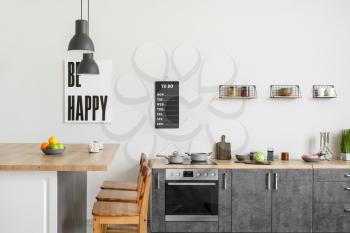 Interior of stylish modern kitchen�