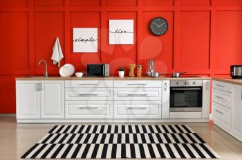 Interior of modern stylish kitchen�