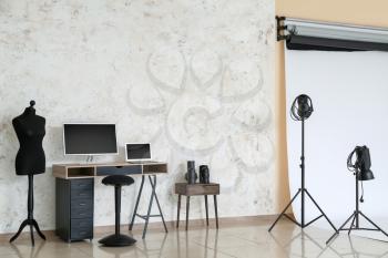 Interior of modern photo studio�