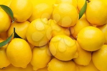Fresh ripe lemons as background�