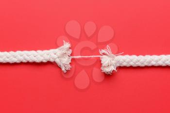 Breaking rope on color background�