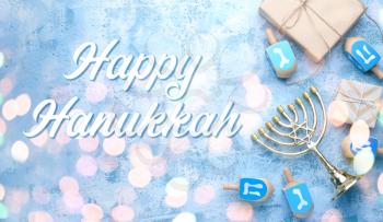 Beautiful greeting card for Hanukkah �