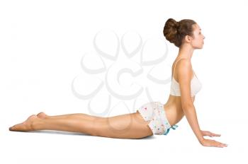 Royalty Free Photo of a Woman Stretching