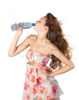 Royalty Free Photo of a Girl Drinking Water