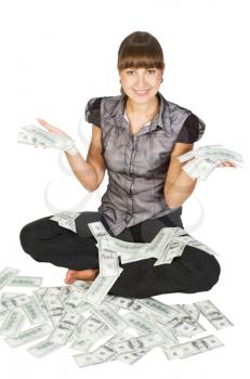 Royalty Free Photo of a Woman With Money