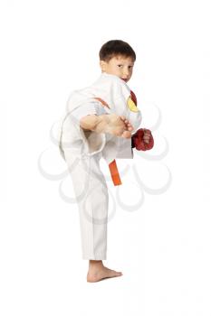 Royalty Free Photo of a Child Doing Martial Arts