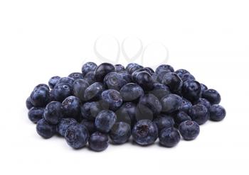 fresh bilberry fruits isolated on white background