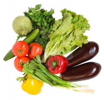image of fresh vegetables isolated on white