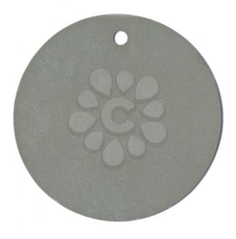round color blank tag label on white background