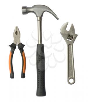Set of tools isolated on a white background 