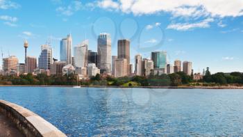 Skyline of Sydney with city central business district.Sydney harbour