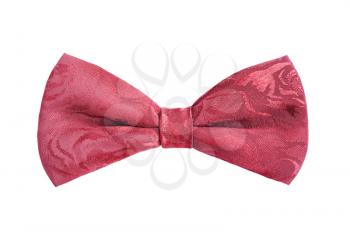 Retro red bow tie isolated on white background 