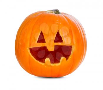pumpkin halloween Jack O'Lantern isolated on white background