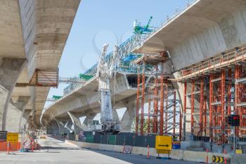 fragment  view  of the road under construction 