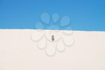 Tall sand dunes in Little Sahara, Kangaroo Island, South Australia 