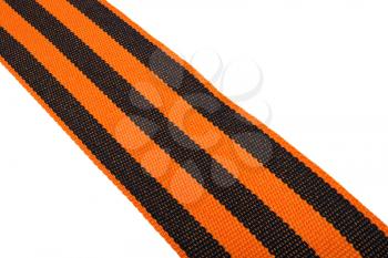 Black and orange Ribbon of St. George isolated on white background