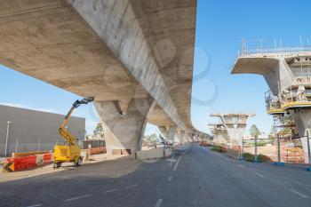 road currently under construction at several levels to increase traffic