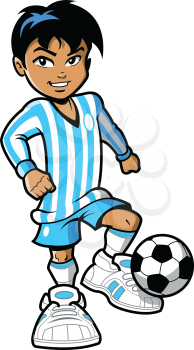 Royalty Free Clipart Image of a Soccer Plaer