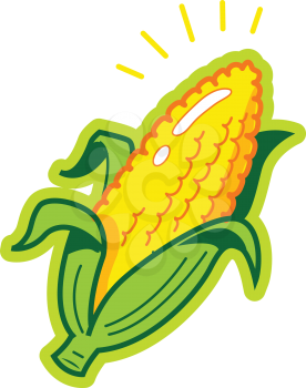 Royalty Free Clipart Image of an Ear of Corn
