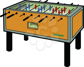Royalty Free Clipart Image of a Foosball Table