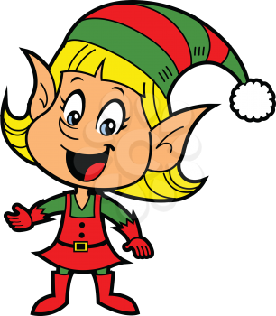 Royalty Free Clipart Image of a Blonde Elf