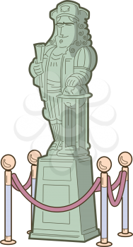 Royalty Free Clipart Image of a Statue