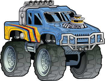 Royalty Free Clipart Image of a Monster Truck