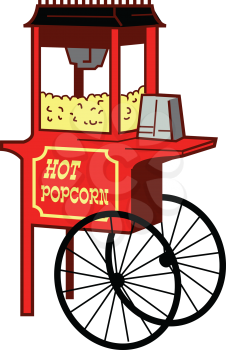 Royalty Free Clipart Image of a Popcorn Machine