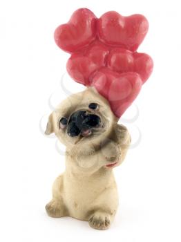 Royalty Free Photo of a Toy Dog With Balloons
