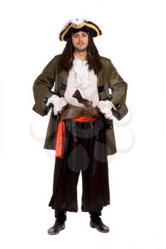 Royalty Free Photo of a Young Man in a Pirate Costume
