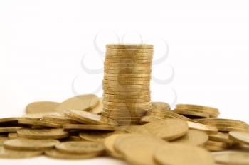 Royalty Free Photo of a Stack of Gold Coins