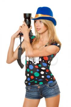 Royalty Free Photo of a Woman With a Camera