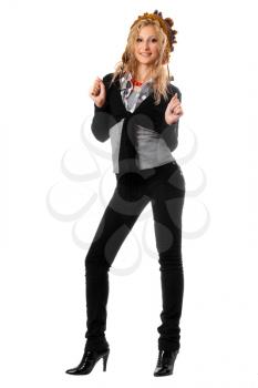 Royalty Free Photo of a Woman in Black Pants