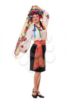 Royalty Free Photo of a Woman in a Traditional Costume