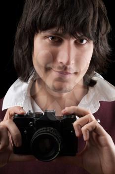 Royalty Free Photo of a Man With a Camera