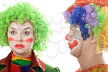 Royalty Free Photo of a Pair of Clowns