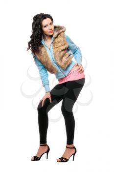 Royalty Free Photo of a Woman in Leggings and a Vest