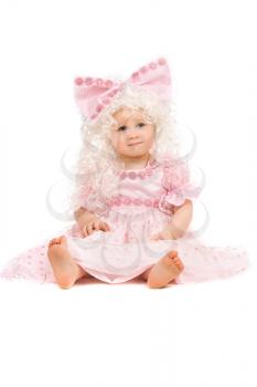 Royalty Free Photo of a Baby in a Pink Dress