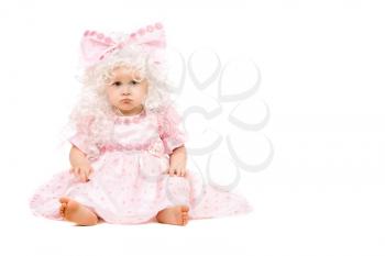 Royalty Free Photo of a Little Baby Girl in Pink