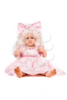 Royalty Free Photo of a Baby Girl in Pink
