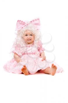 Royalty Free Photo of a Baby in a Pink Dress