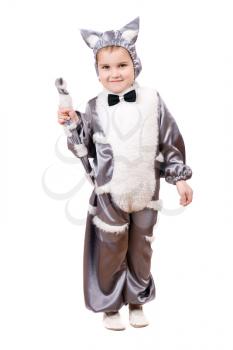 Royalty Free Photo of a Little Boy Dressed as a Cat