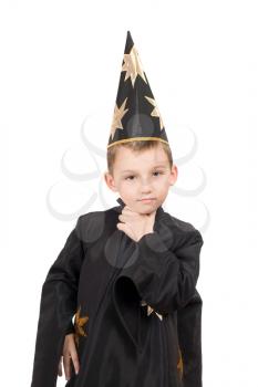 Royalty Free Photo of a Boy in a Wizard Costume