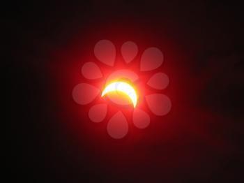 Royalty Free Photo of a Partial Solar Eclipse