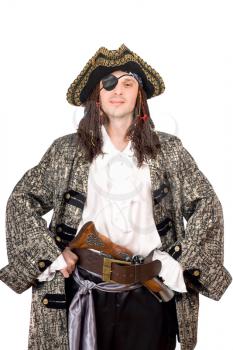 Royalty Free Photo of a Man Dressed as a Pirate