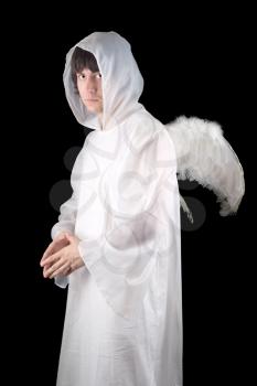 Royalty Free Photo of a Man in an Angel Costume