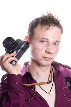 Royalty Free Photo of a Man With a Camera