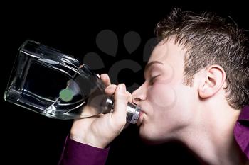 Royalty Free Photo of a Man Drinking
